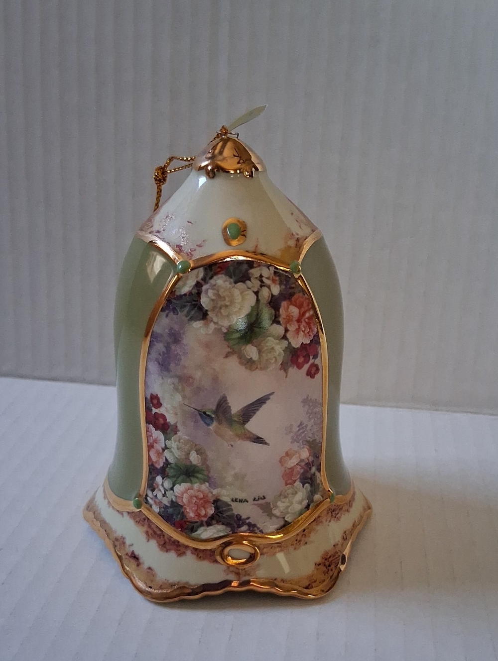 The Bradford Exchange Hummingbird Porcelain Bell Lena Liu Tiny Treasures